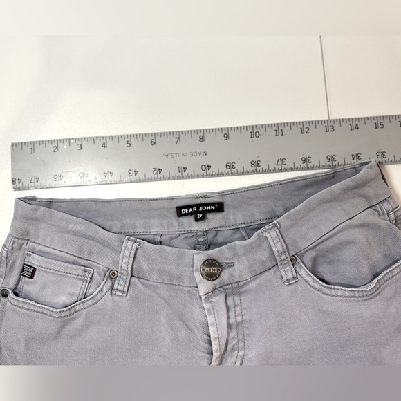 Dear John Jeans Cuffed Twill Knit Denim Trousers Storm Gray SZ 28 - Picture 13 of 16